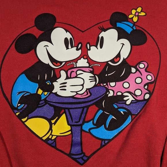 Vintage 90s Mickey & Company Sweatshirt Size XL Mickey and Minnie Mouse USA Made - Picture 3 of 8
